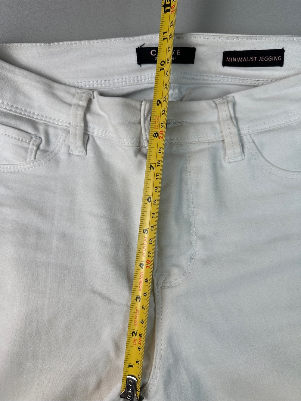 Curve Appeal White Mimimalist Jegging Pants Stretch Skinny Jeans Straight Ankle - Picture 9 of 10